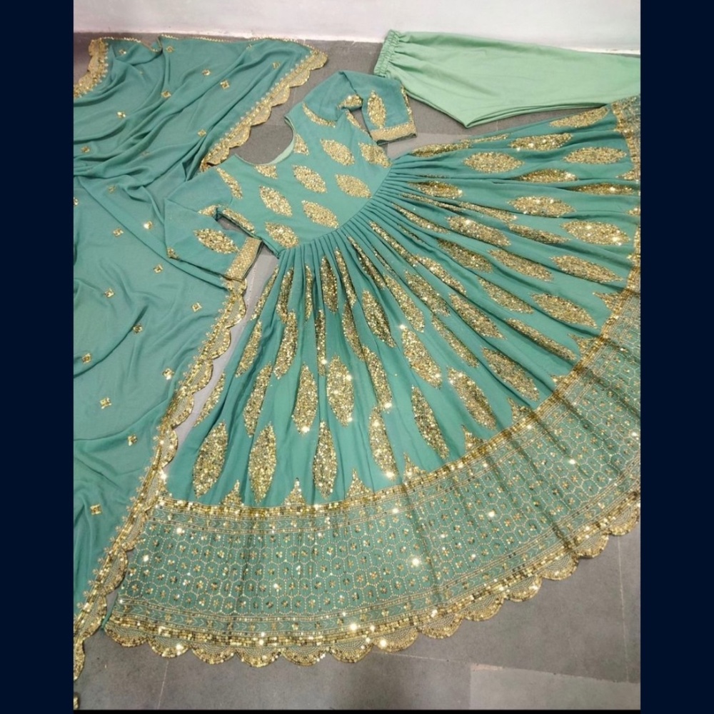 Womens anarkali dress with dupatta and pants !!!